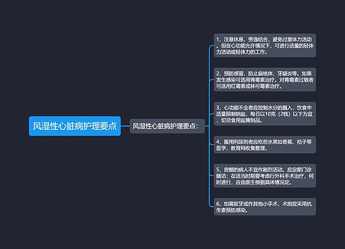 风湿性心脏病护理要点