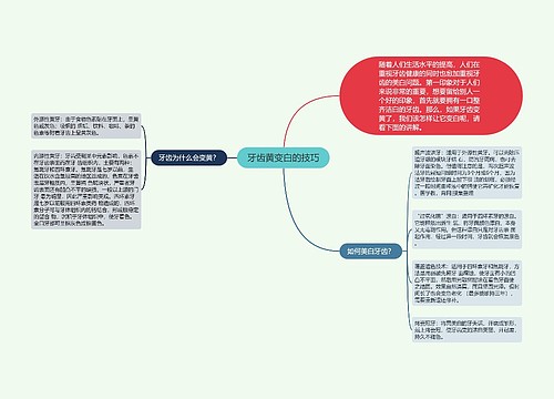 牙齿黄变白的技巧