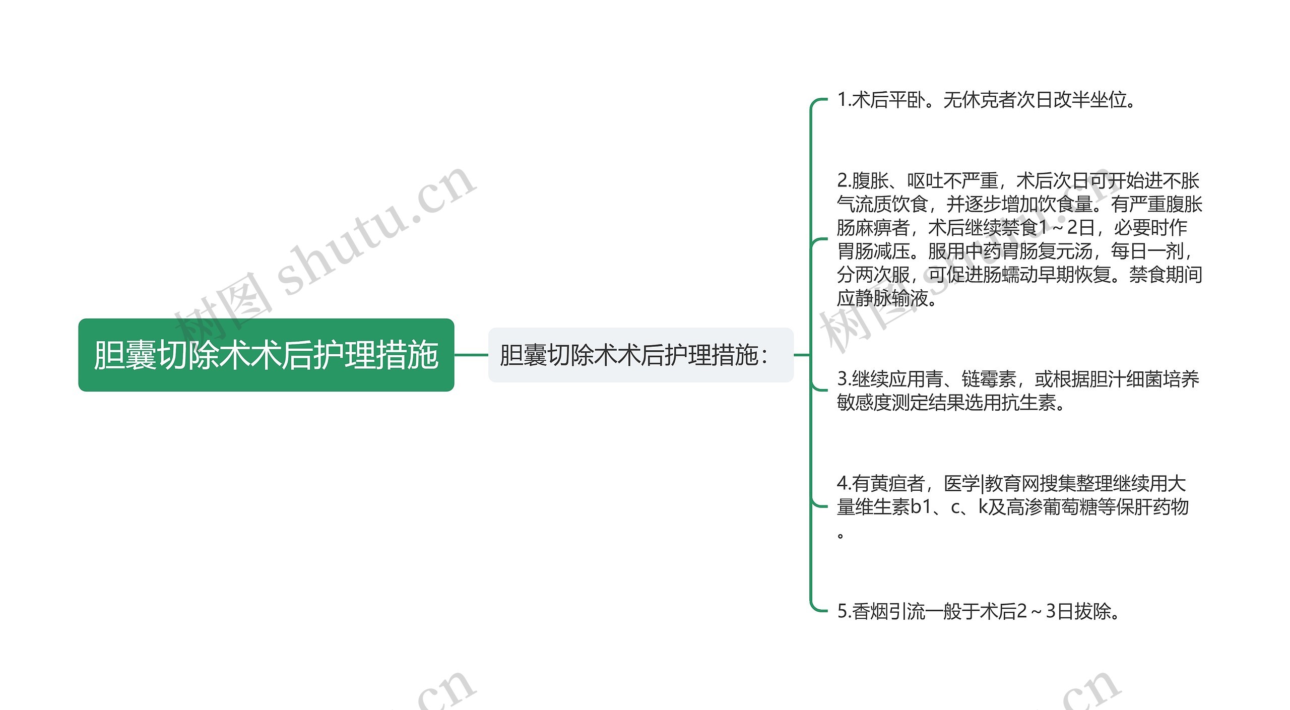 胆囊切除术术后护理措施