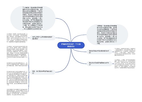 肝癌的外科治疗--丁义涛教授采访