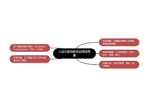 人血七的功能主治|用法用量