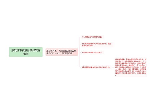 原发性下肢静脉曲张发病机制