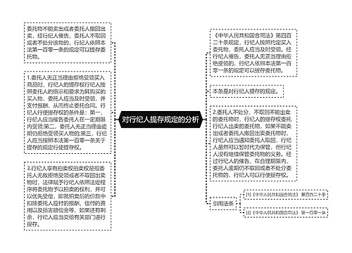 对行纪人提存规定的分析