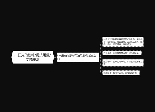 一扫光的性味/用法用量/功能主治