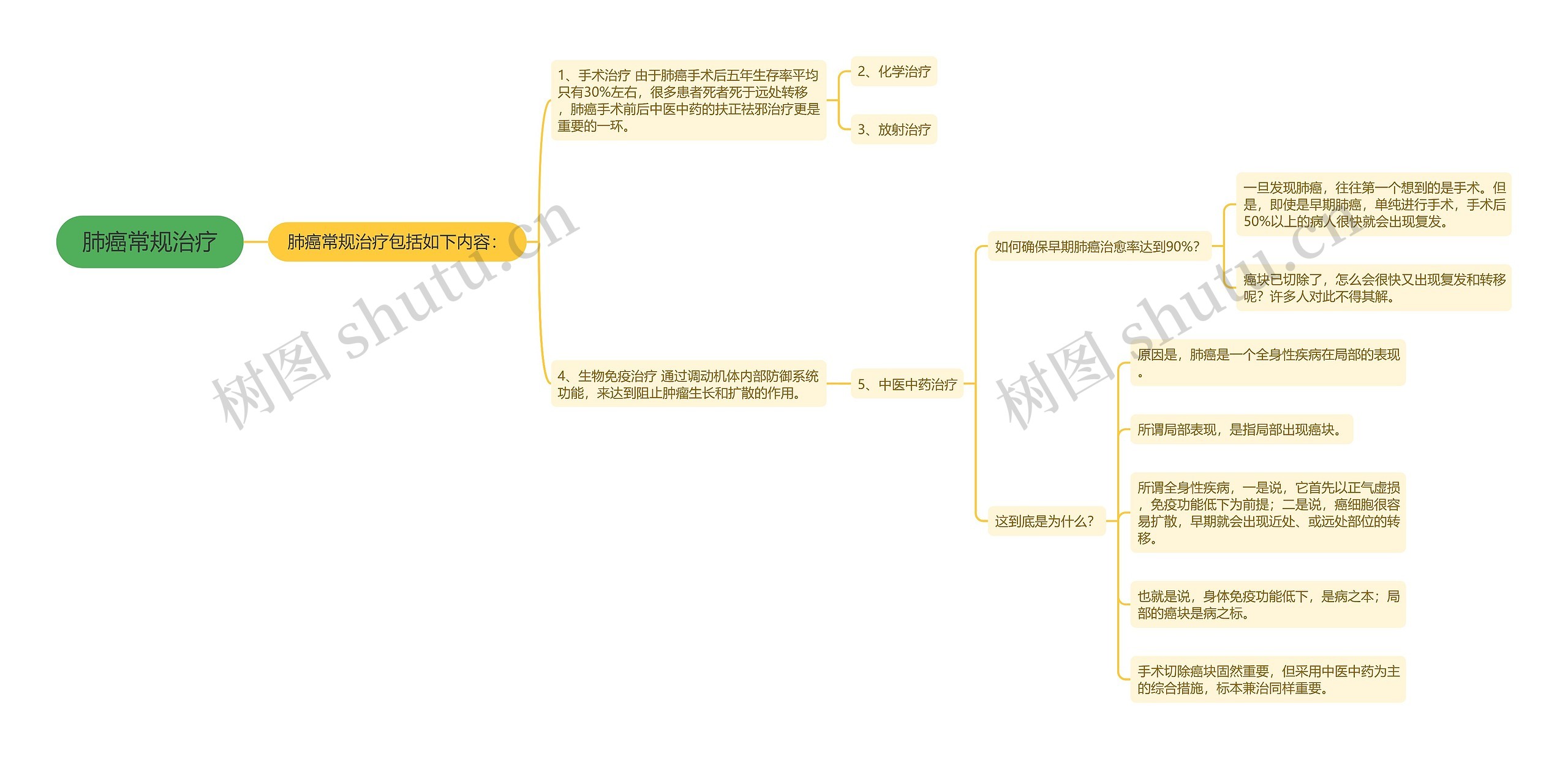 肺癌常规治疗思维导图