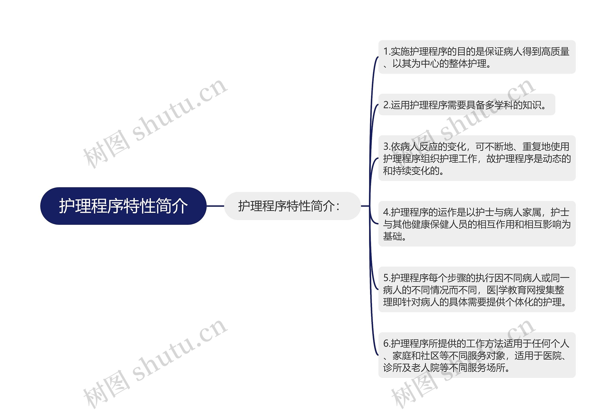 护理程序特性简介思维导图