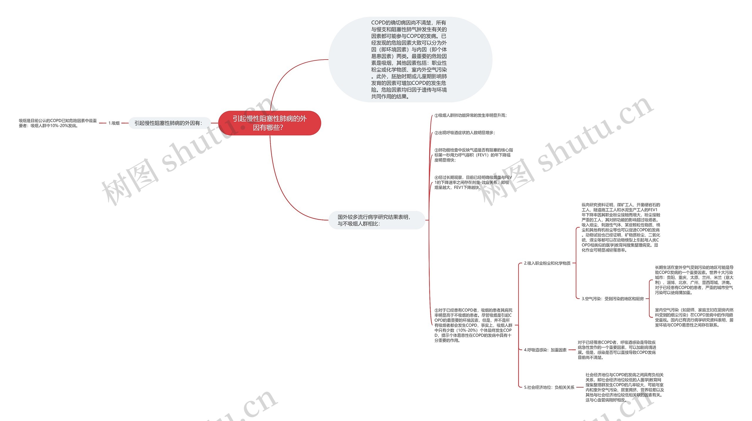 引起慢性阻塞性肺病的外因有哪些? 引起慢性阻塞性肺病的外因有哪些?