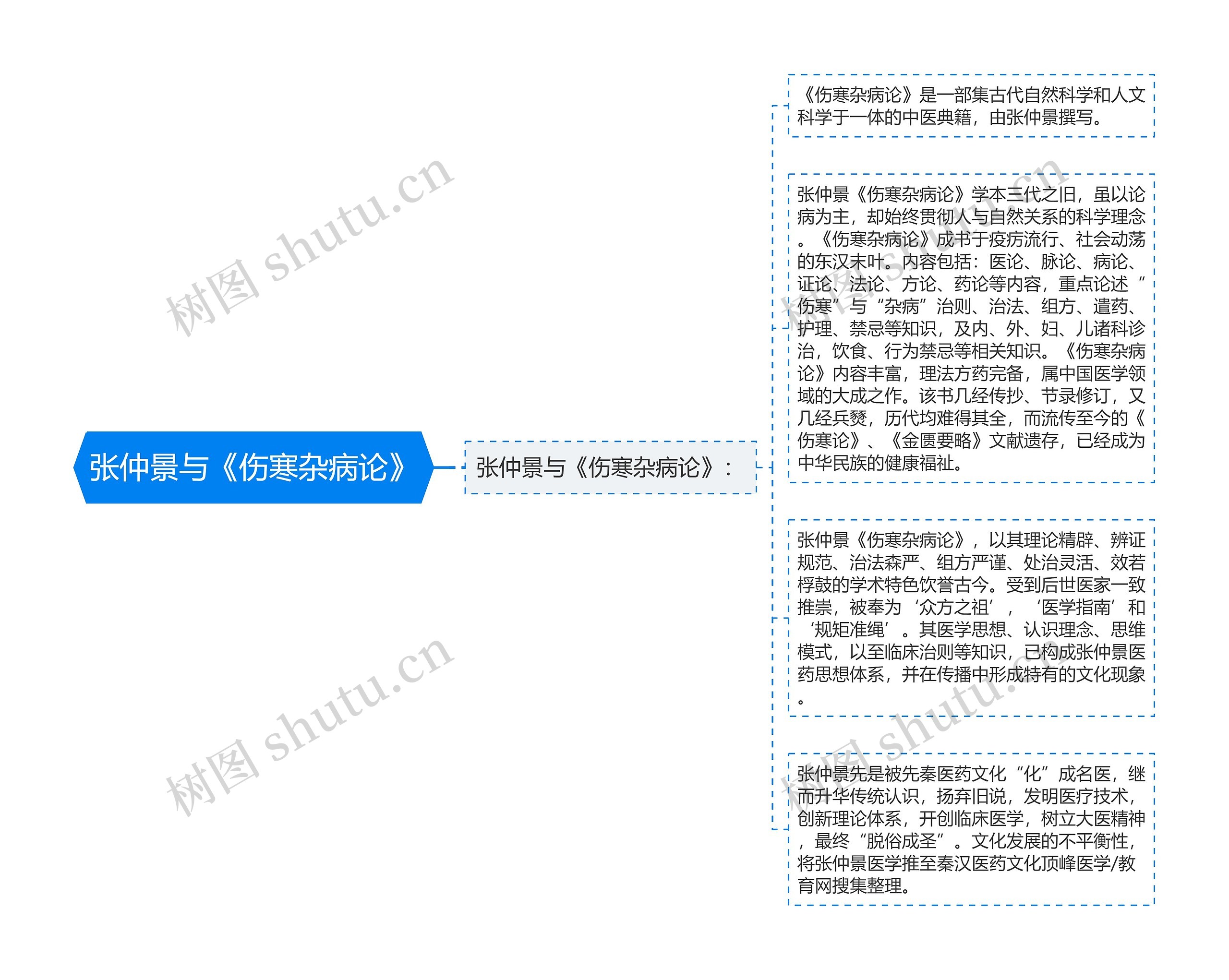 张仲景与《伤寒杂病论》思维导图