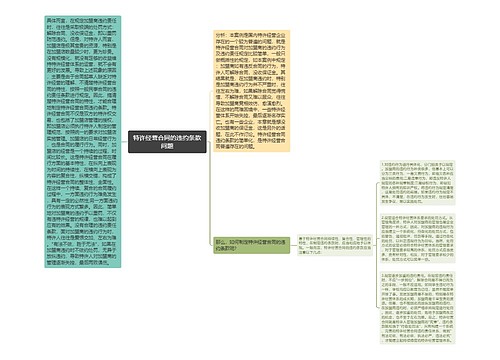 特许经营合同的违约条款问题