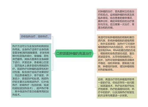 口腔颌面肿瘤的高温治疗