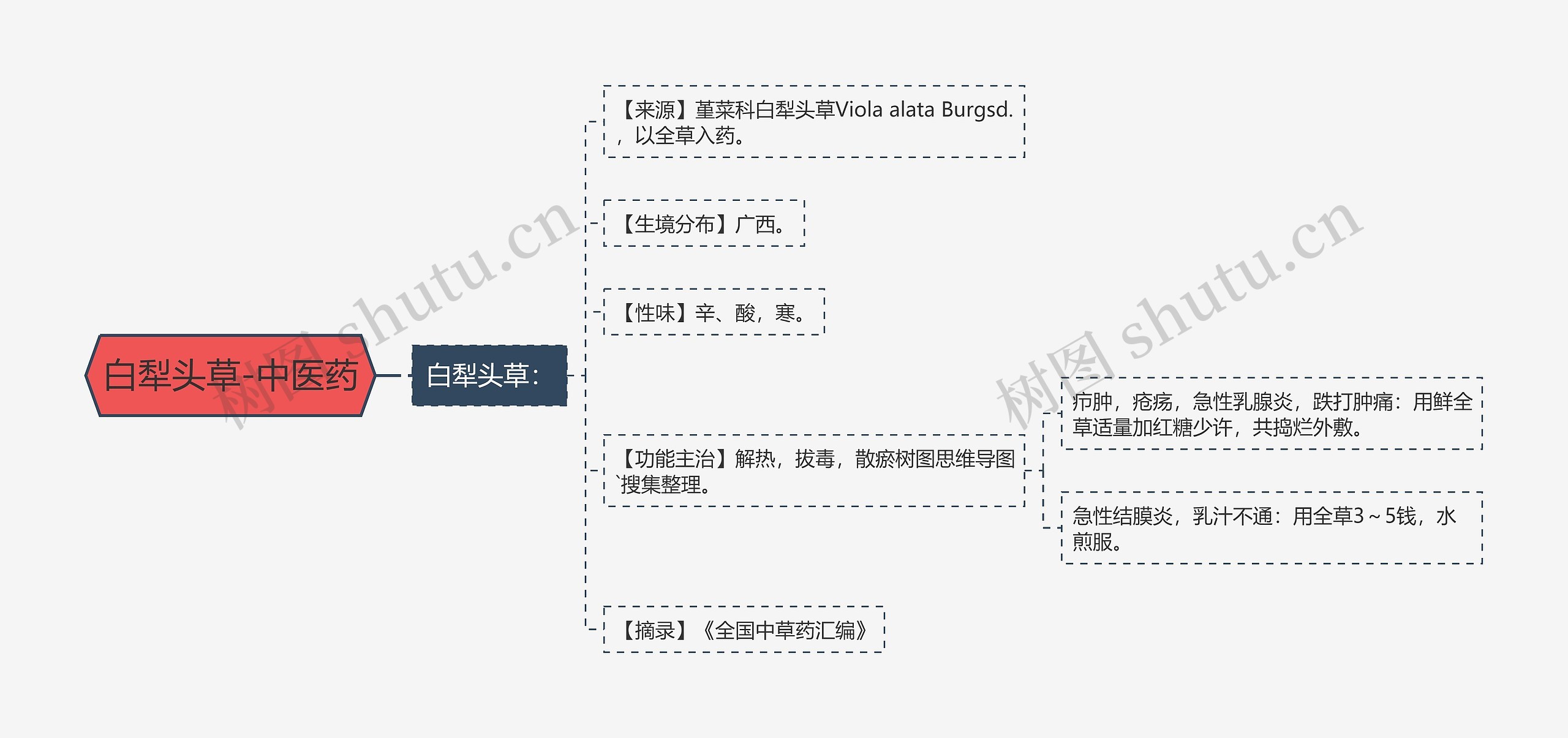 白犁头草-中医药思维导图