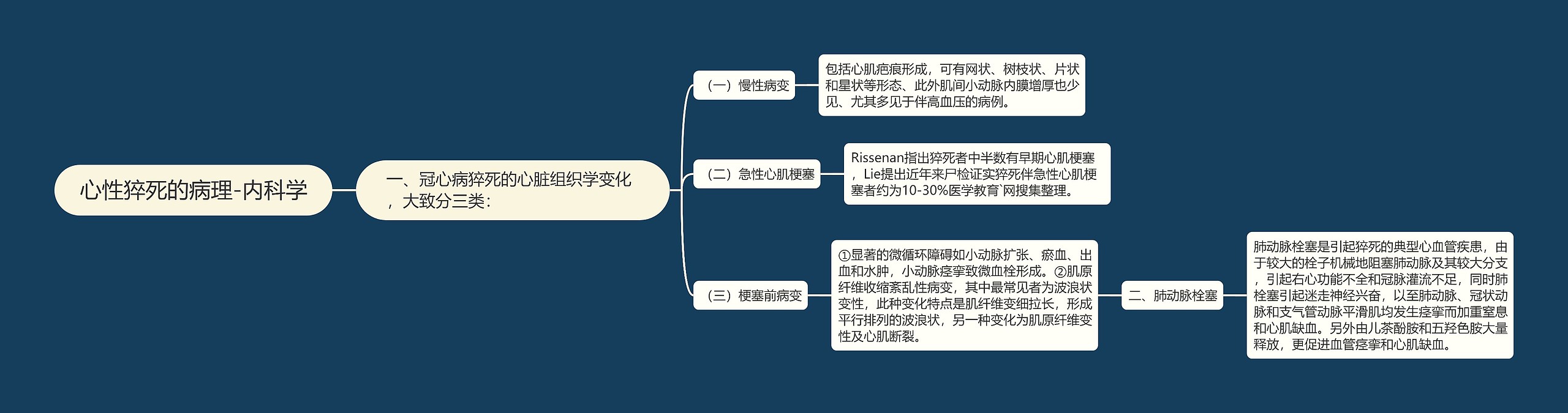 心性猝死的病理-内科学思维导图