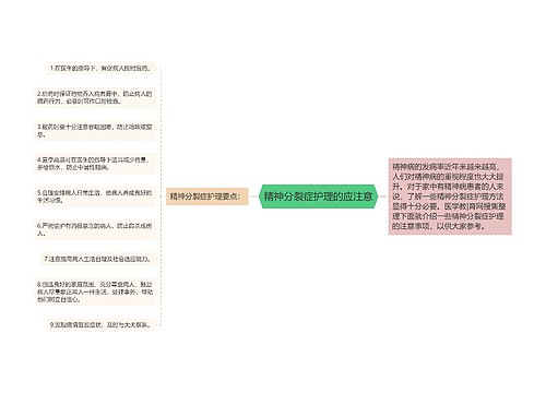 精神分裂症护理的应注意