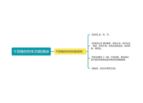 千层楼的性味|功能|摘录