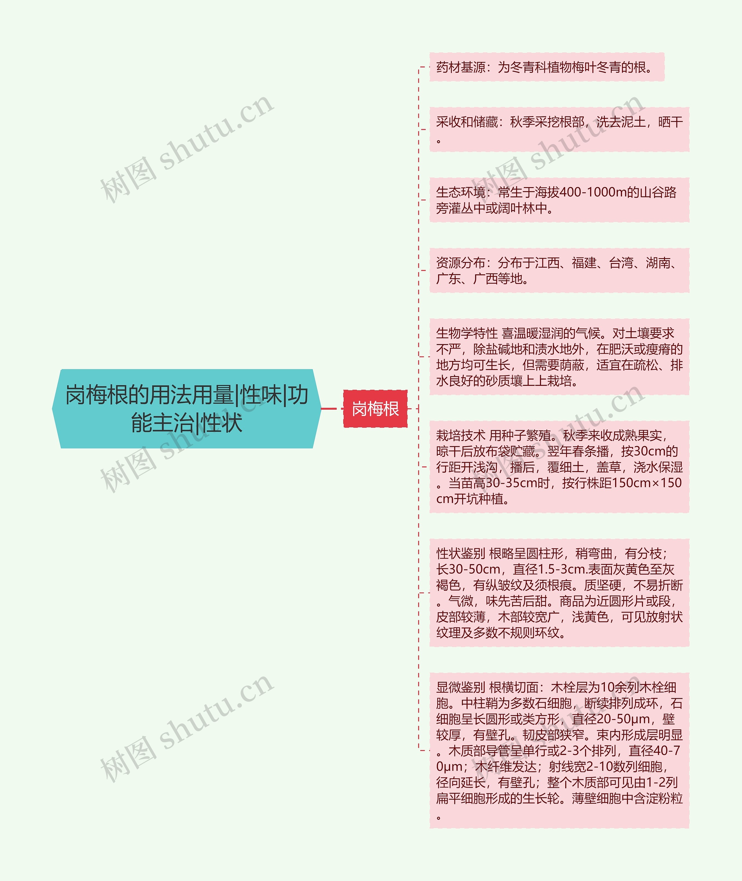 岗梅根的用法用量|性味|功能主治|性状