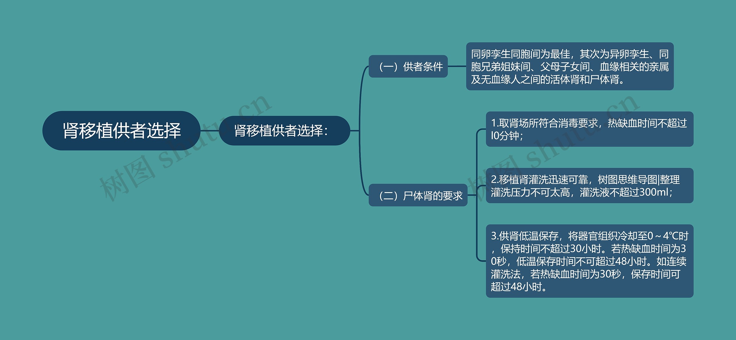 肾移植供者选择思维导图