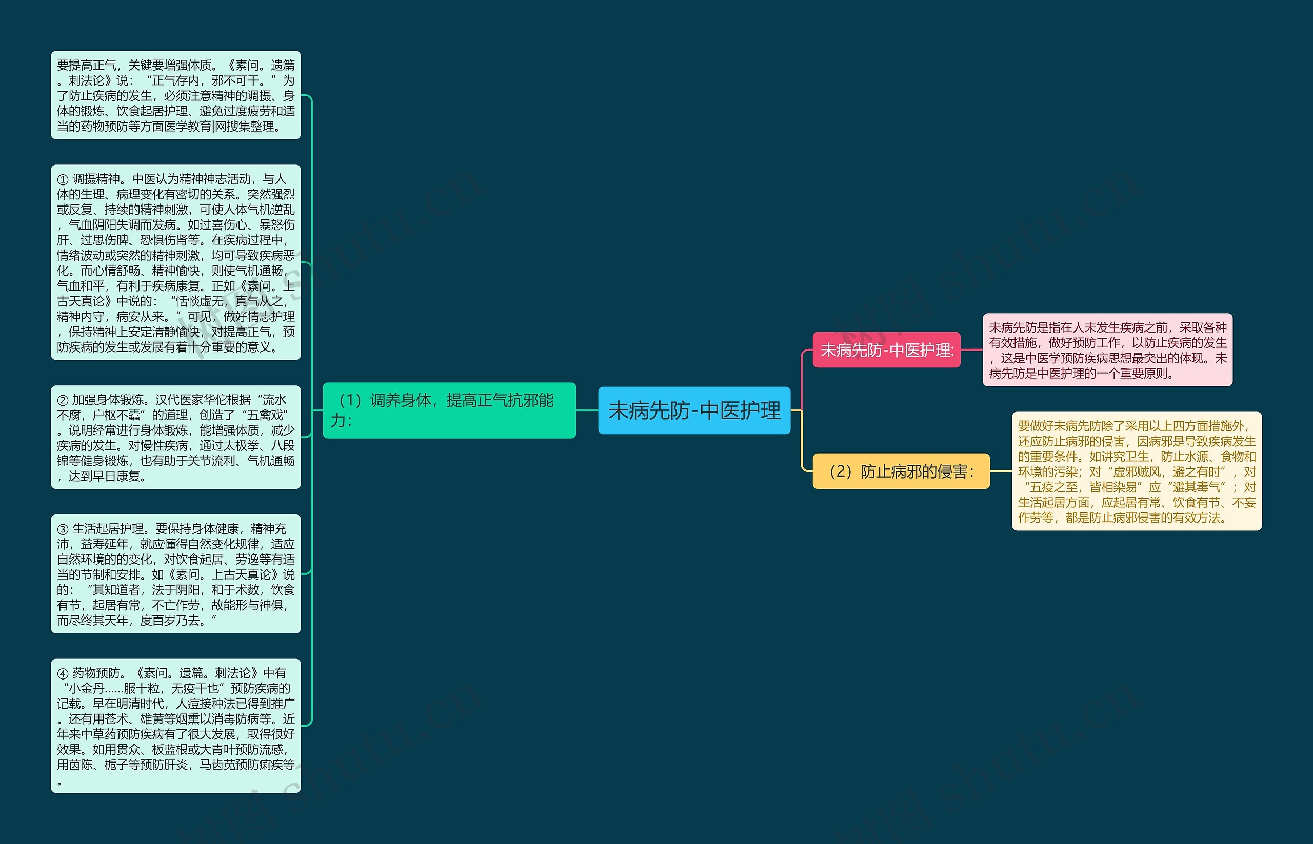 未病先防-中医护理思维导图