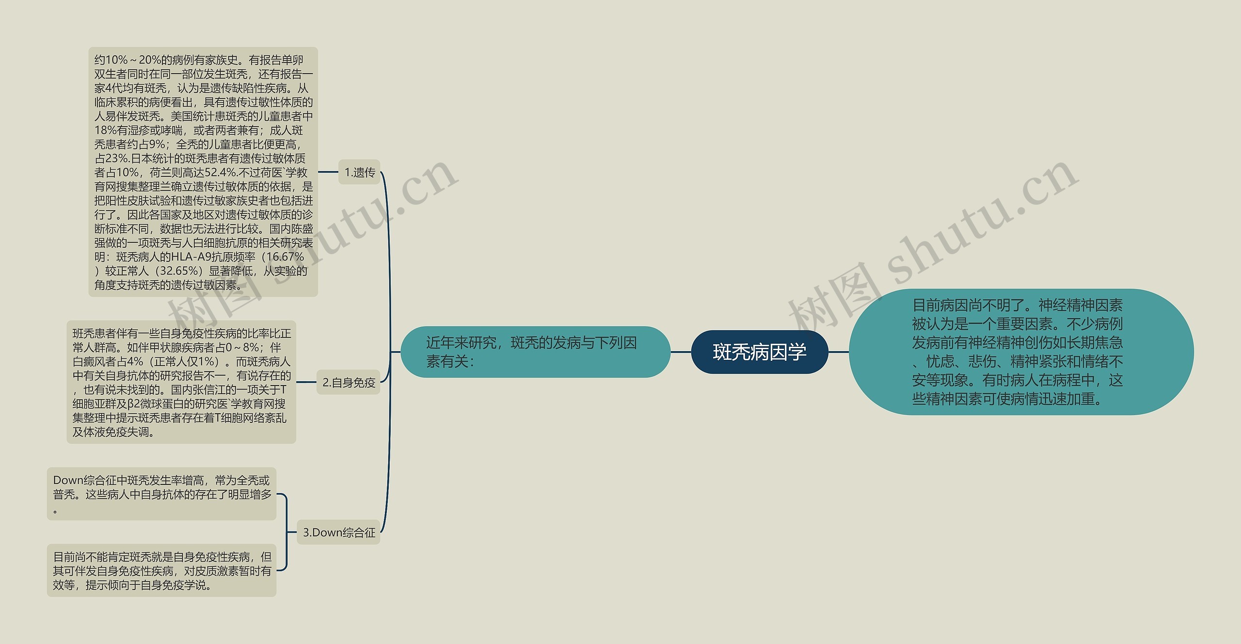 斑秃病因学思维导图