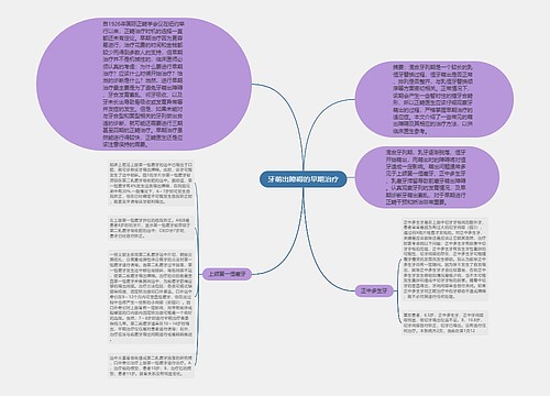 牙萌出障碍的早期治疗