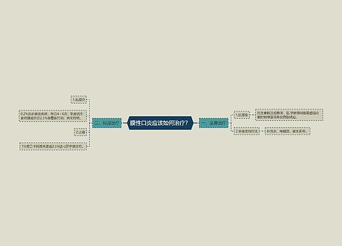 膜性口炎应该如何治疗？