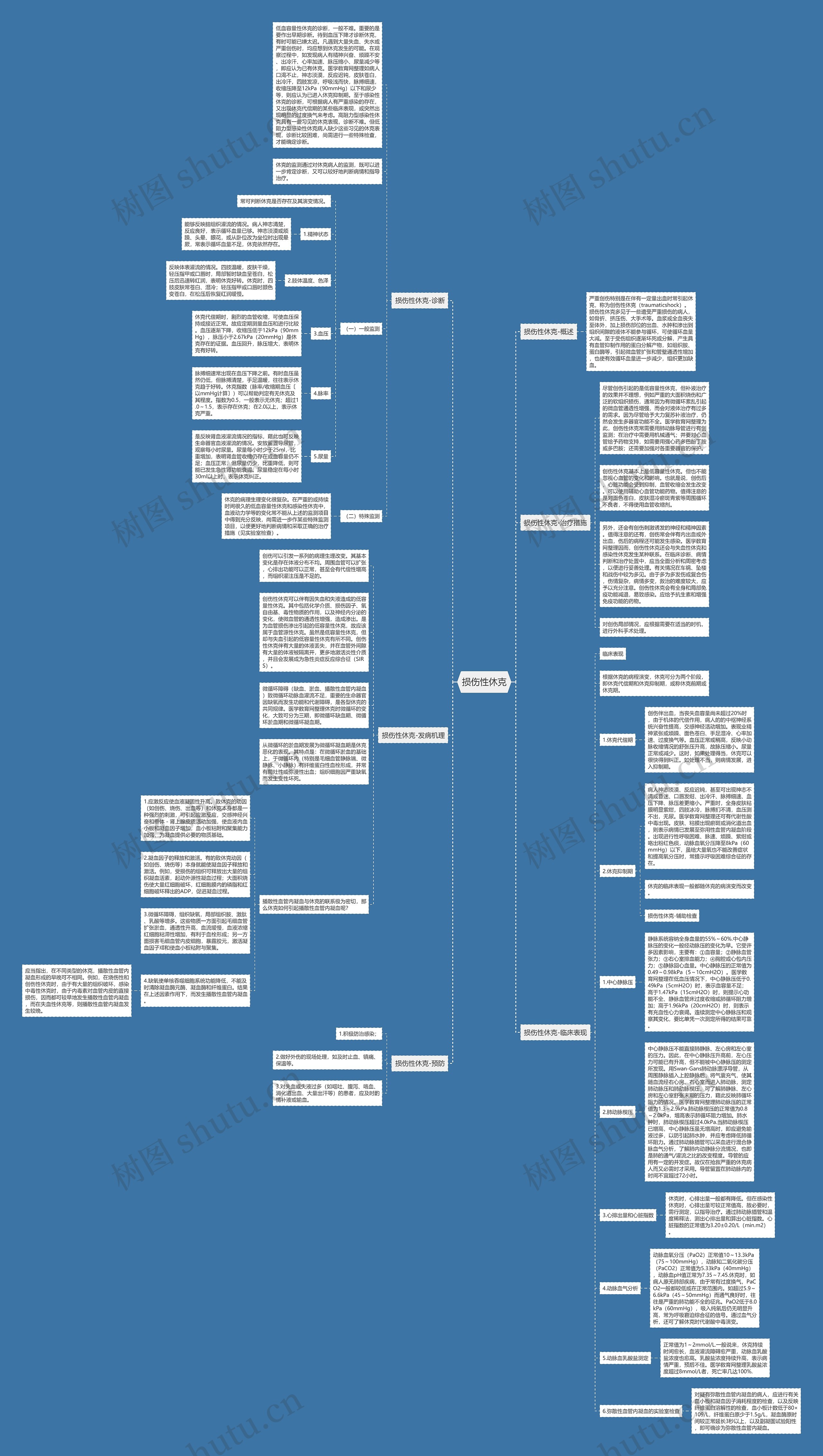 损伤性休克思维导图