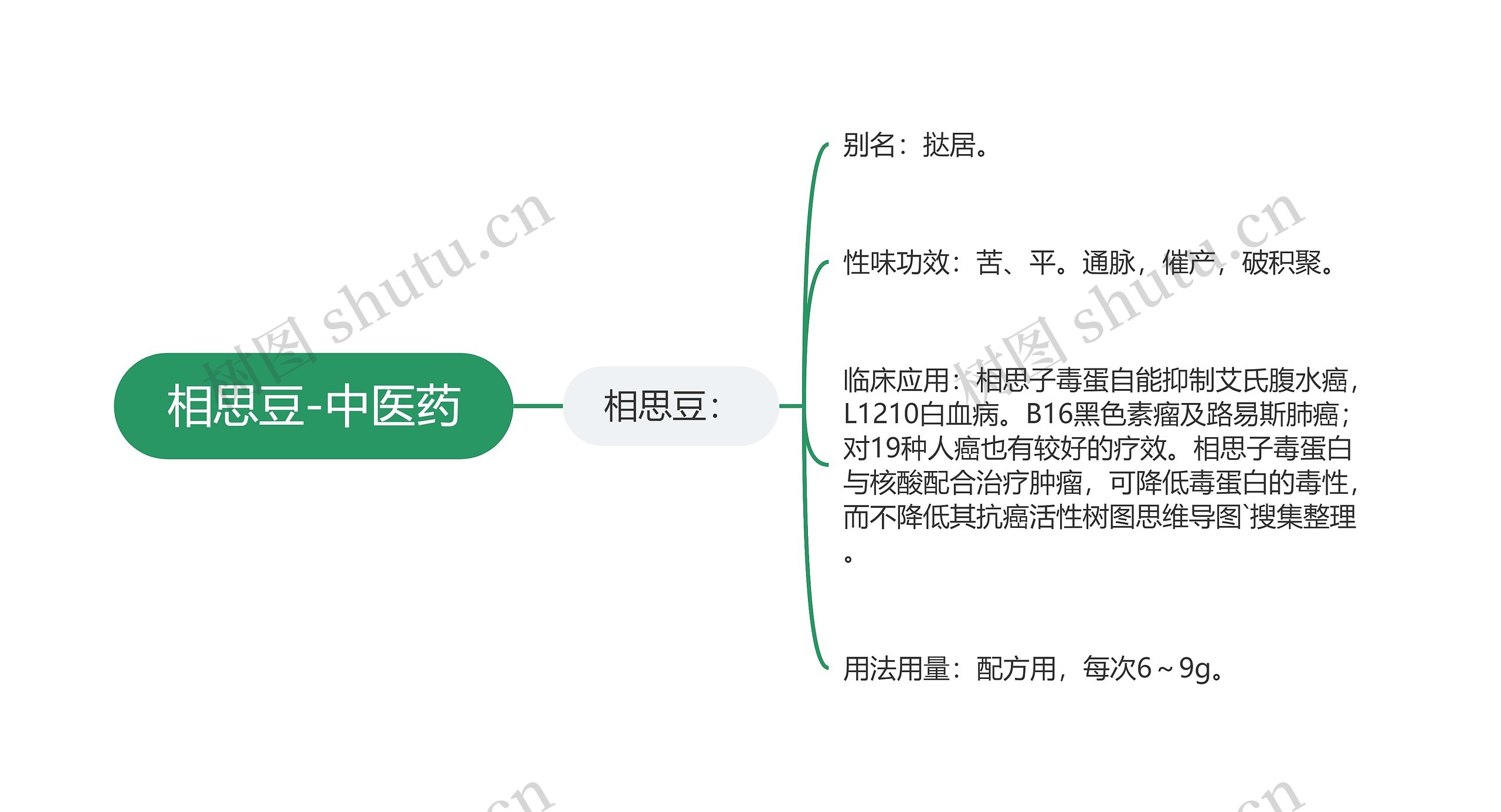 相思豆-中医药思维导图