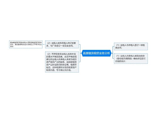 直接融资租赁业务分析