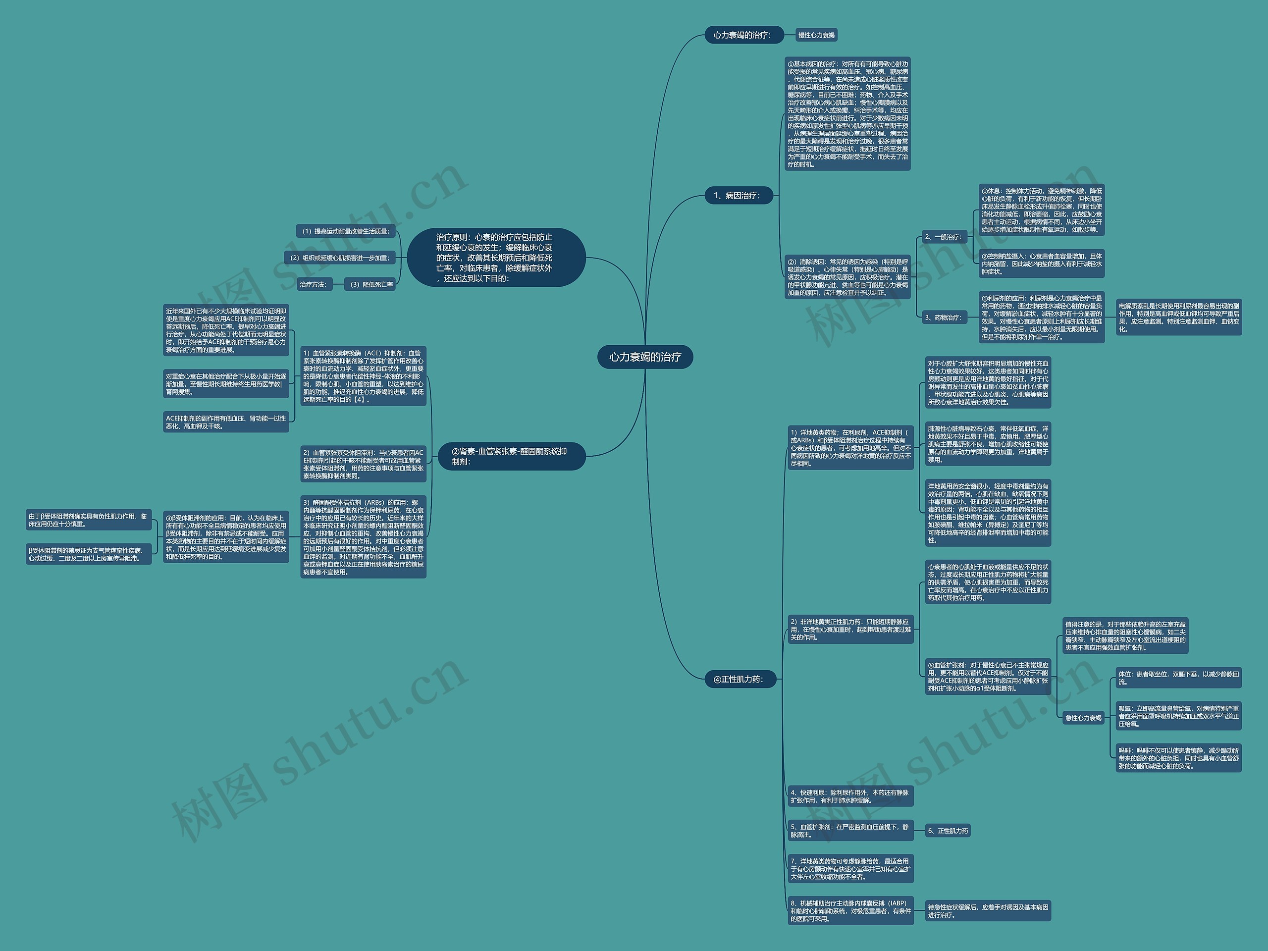 心力衰竭的治疗思维导图