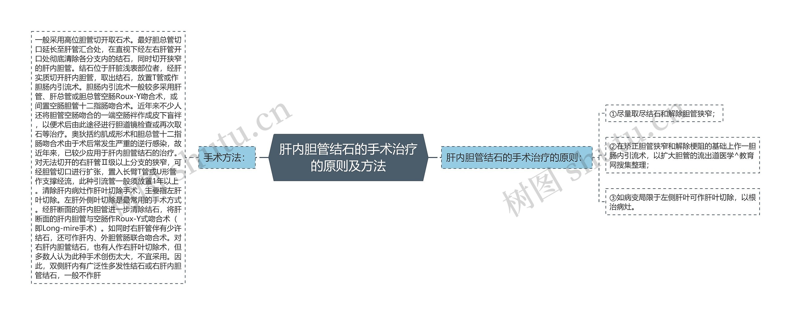 肝内胆管结石的手术治疗的原则及方法