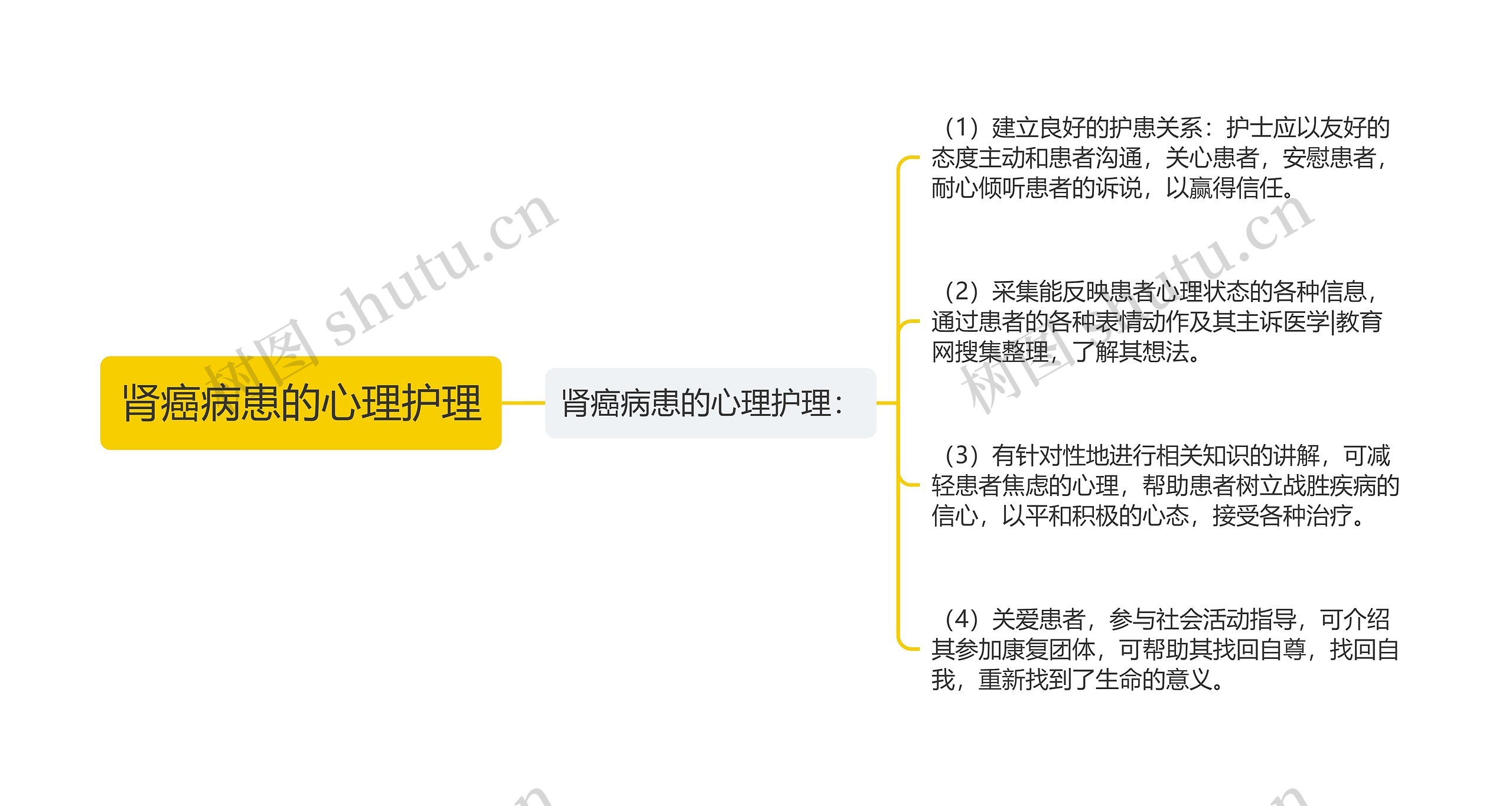 肾癌病患的心理护理思维导图