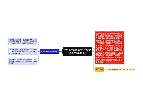 什么是合同型联营(亦称松散型联营)?特点?