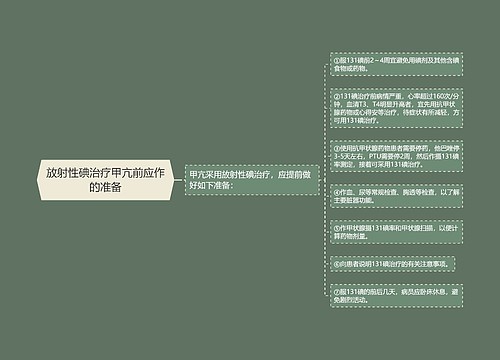 放射性碘治疗甲亢前应作的准备