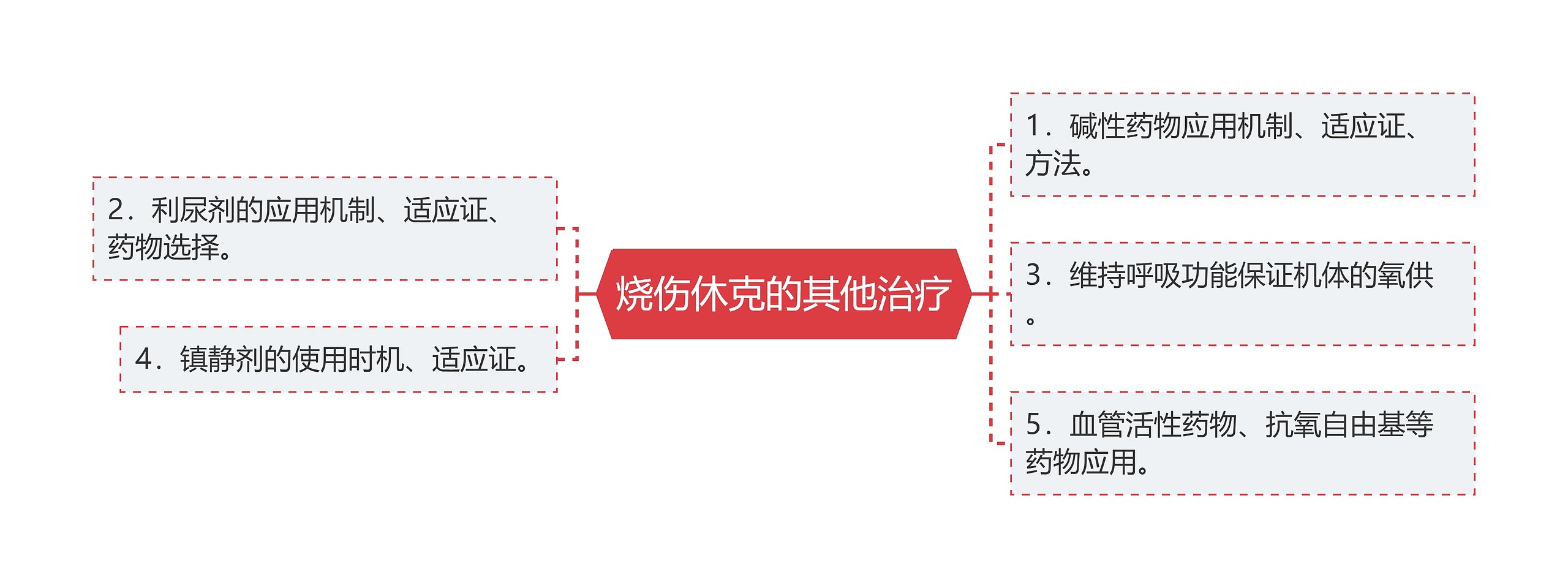 烧伤休克的其他治疗思维导图