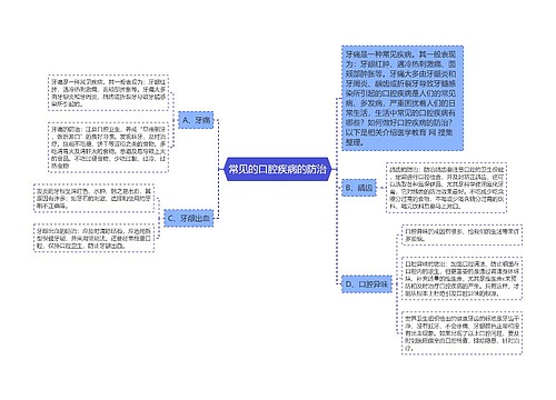 常见的口腔疾病的防治