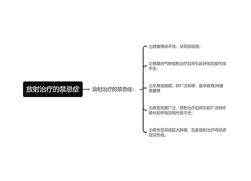 放射治疗的禁忌症