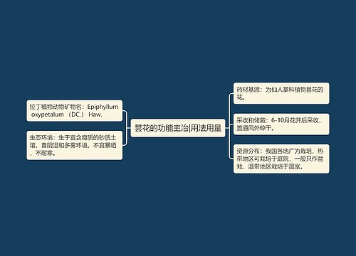 昙花的功能主治|用法用量