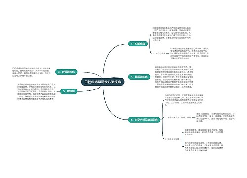 口腔疾病常诱发八类疾病