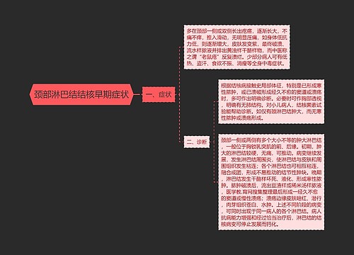 颈部淋巴结结核早期症状