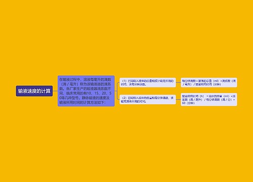 输液速度的计算