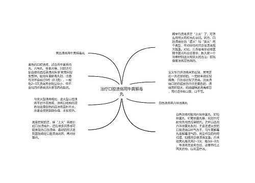 治疗口腔溃疡用牛黄解毒丸
