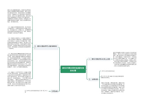 委托代理合同纠纷最有效的处理