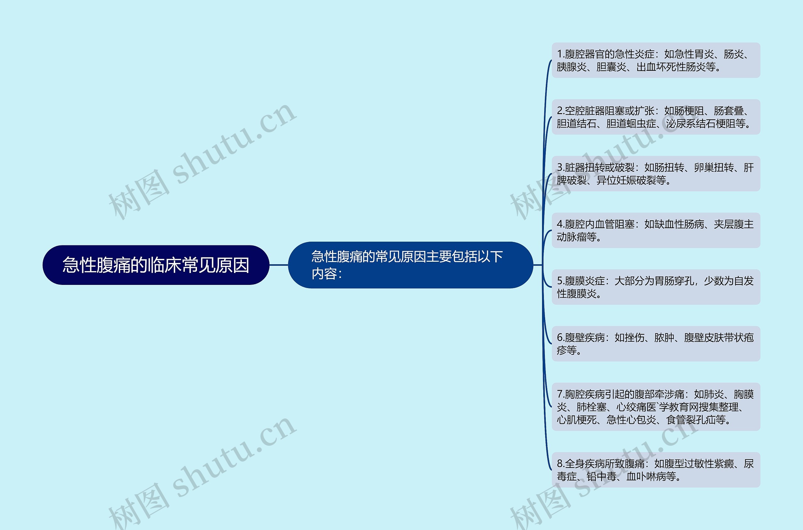 急性腹痛的临床常见原因