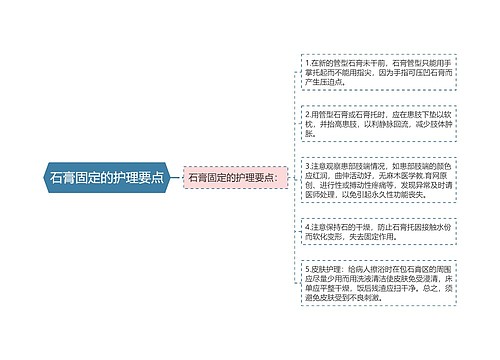 石膏固定的护理要点