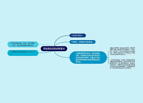 恶性高血压的诊断要点