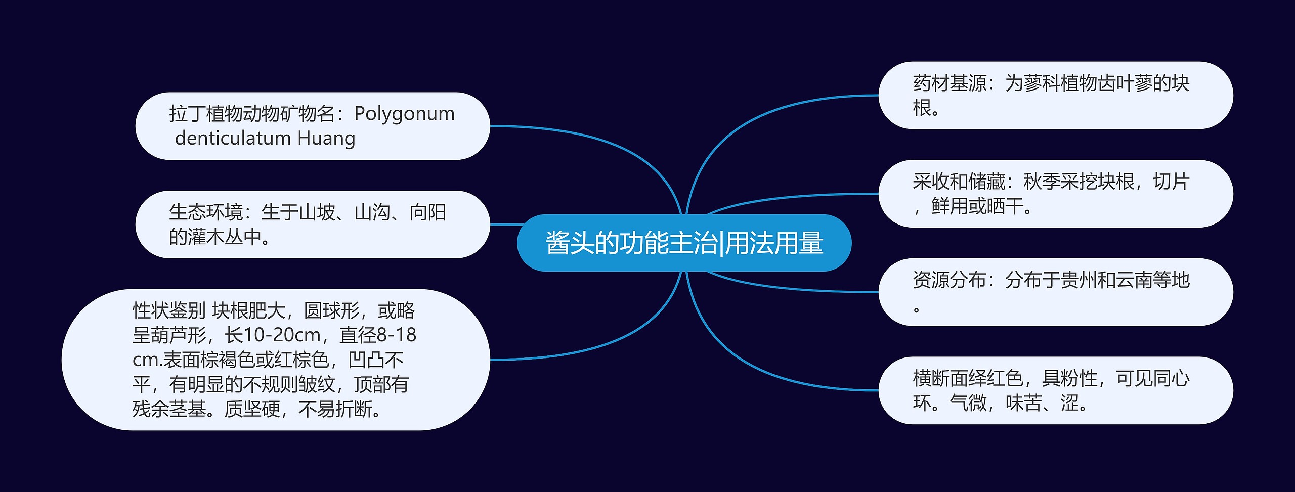 酱头的功能主治|用法用量思维导图