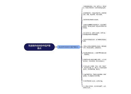 简述燥热伤肺的中医护理要点