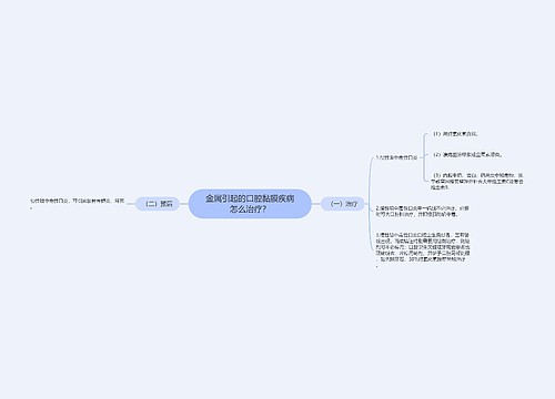 金属引起的口腔黏膜疾病怎么治疗？