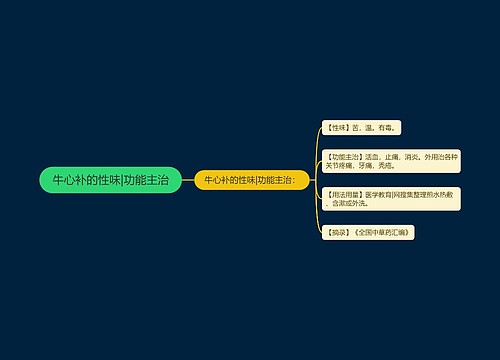 牛心补的性味|功能主治