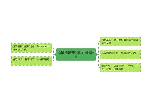 蓝猪耳的功能主治|用法用量