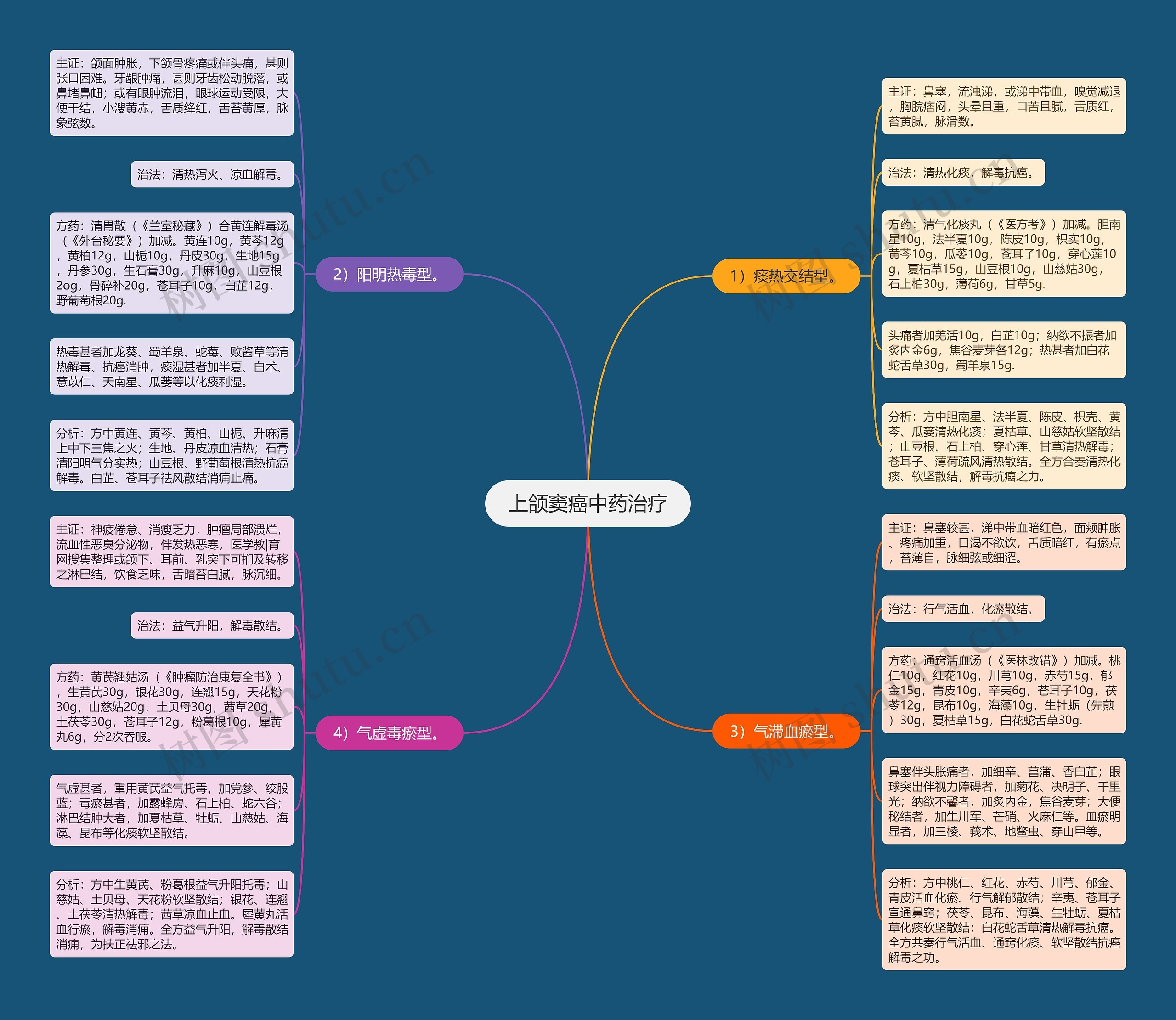 上颌窦癌中药治疗思维导图